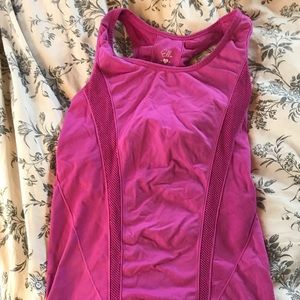 Pink workout top